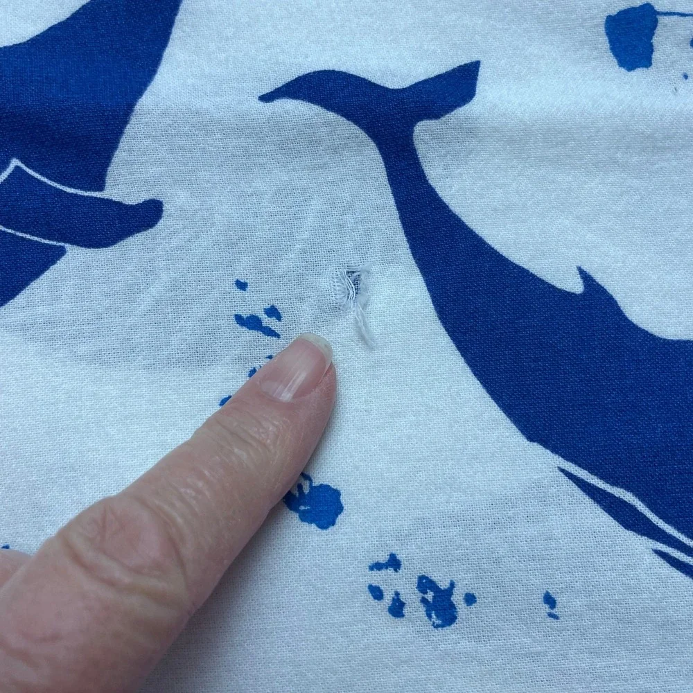 Ikea Blavingad Whale Duvet Cover Pillowcase Size Twin White Blue